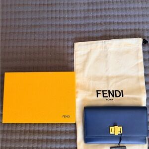 Fendi Blue Clutch/Wallet